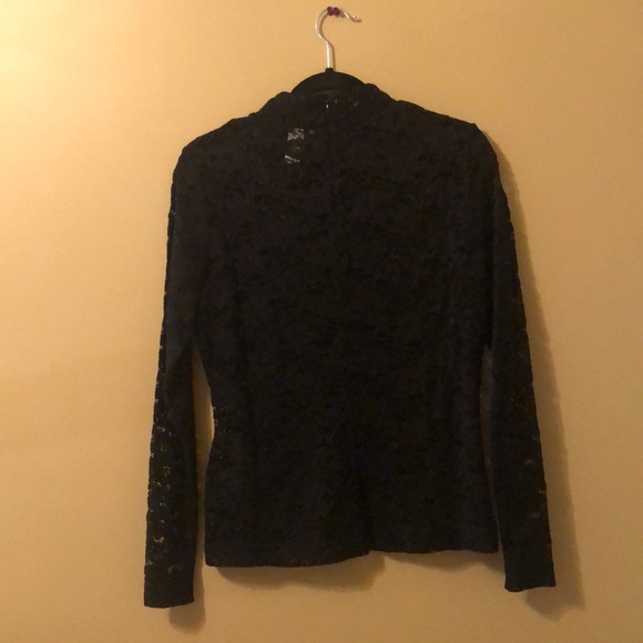 H&M black lace long sleeve shirt - Picture 2 of 4